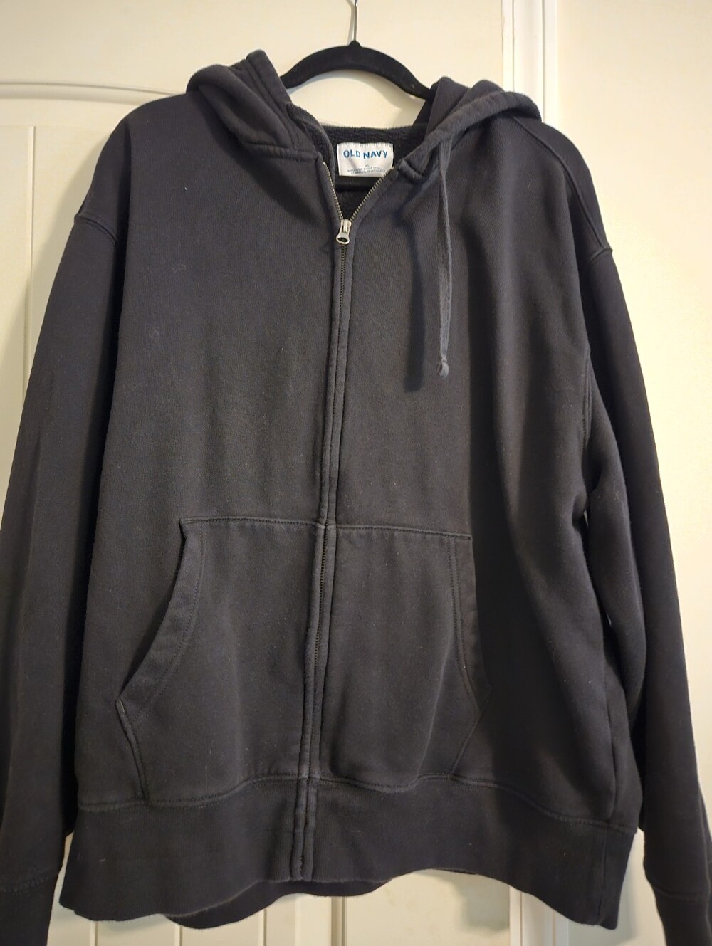 Old Navy Men’s Black Zip-Up Hoodie Jacket XL